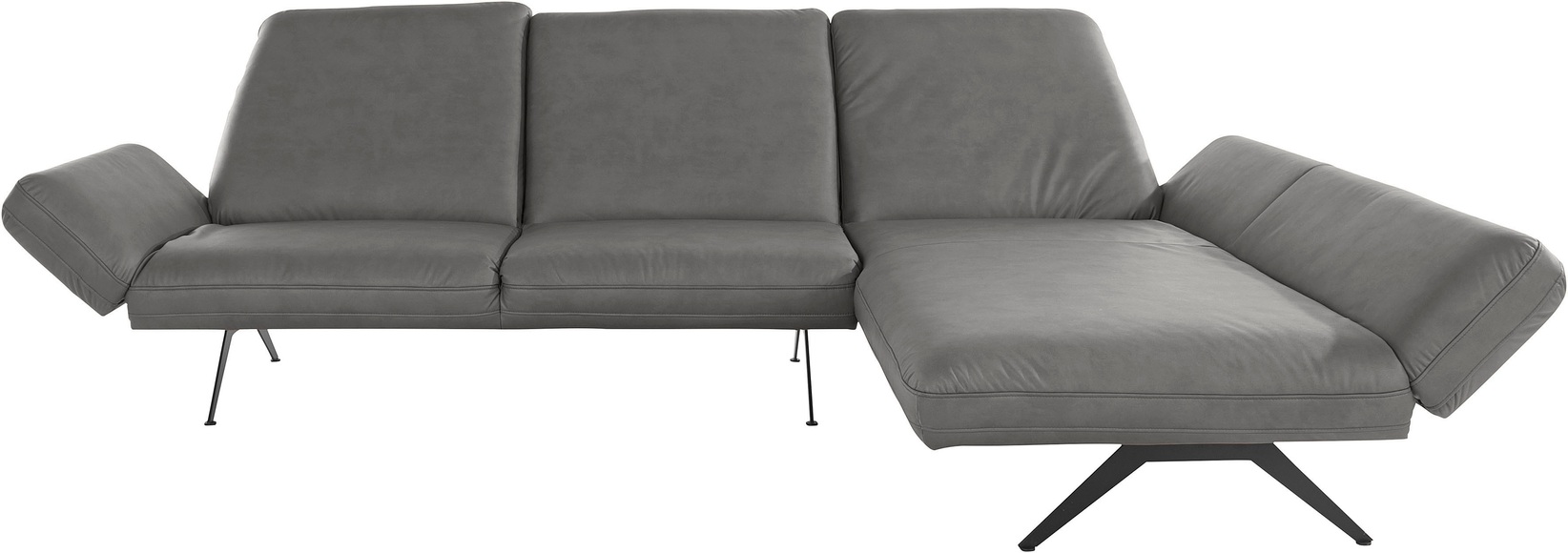 Places of Style Ecksofa »Caiden«, mit Arm- und Rückenfunktion, grosse Ausführung