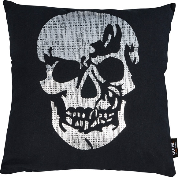 done.® Dekokissen »Stone Skull«, (1 St.), mit Totenkopf-Applikation