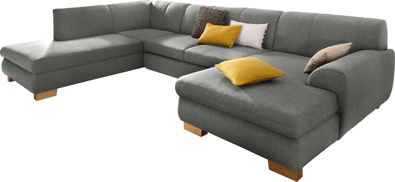 Home affaire Wohnlandschaft »Nika«, Wohnlandschaft, MELROSE®/Struktur oder Struktur fein, wahlweise mit Bettfunktion