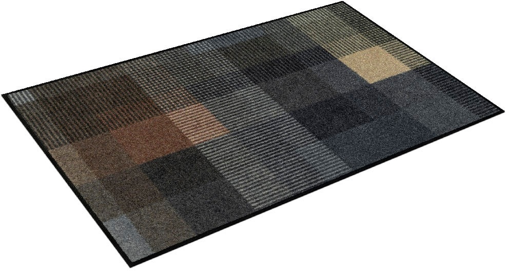 wash+dry by Kleen-Tex Teppich »Quadratini«, rechteckig, 7 mm Höhe, In- und Outdoor geeignet, waschbar, Wohnzimmer