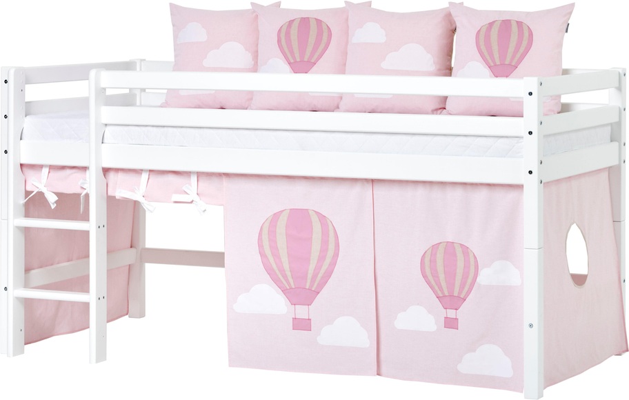 Hoppekids Hochbett »Ballon«, inkl. Vorhang-Set, Matratze und Rollrost