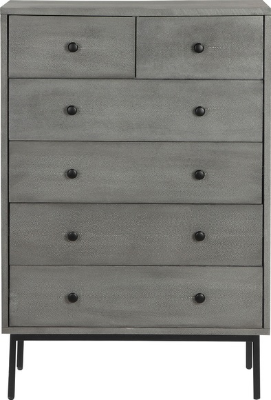 Guido Maria Kretschmer Home&Living Kommode »Amalia«, aus MDF, mit 6 Schubkästen, mit schwarzen Metallkugelfüssen, Breite 75 cm