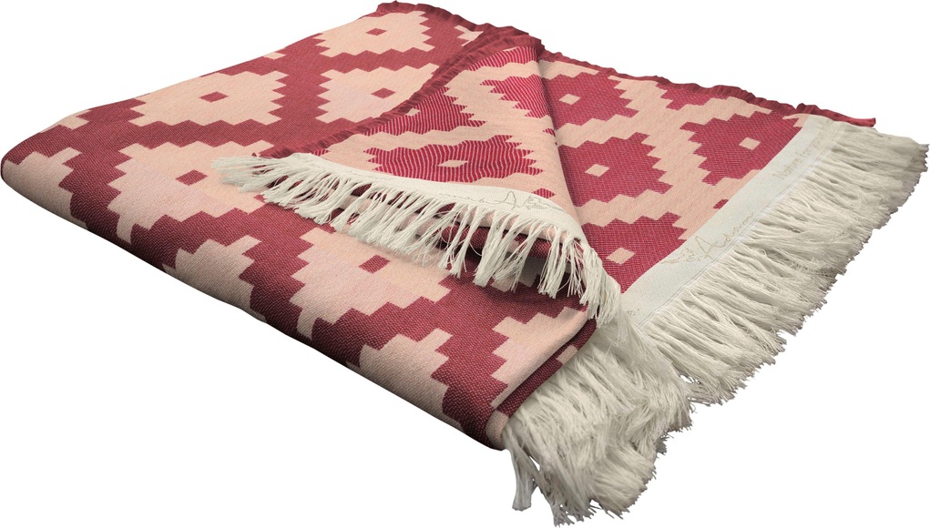 Adam Elements - ADAM - Tagesdecke Maroccan Shiraz, 145 x 200 cm, Rot / Papaya