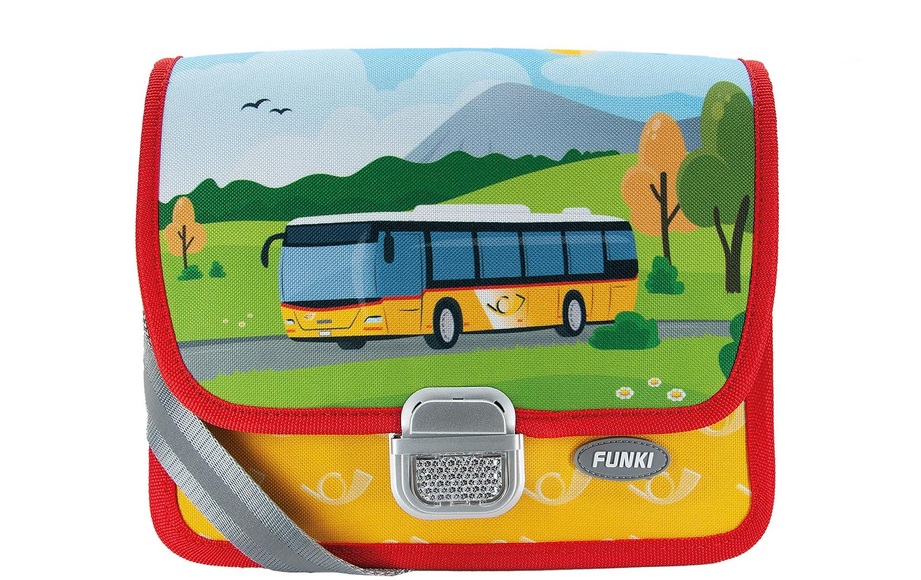 Funki Kindergarten-Tasche, gelb, Postauto, 26cm x 20cm x 70cm, S6020.006