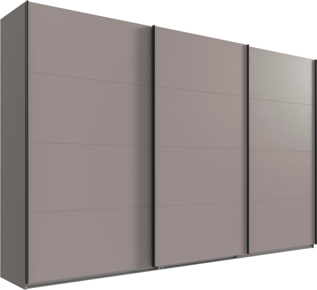 Wimex Kleiderschrank »Mugano, Made in Germany, Lieferung bis in Deine Etage und Stellort«, (wähle Deine Ausstattung: Basic oder Premium!), 3 Schwebetüren, grosse Grössen, mit oder ohne Spiegel, Metallgriffe