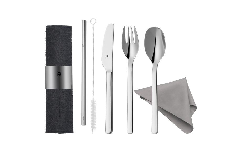 WMF Besteckset 6-teilig my2go , 12 9503 6040 , Grau, Silberfarben , Metall , rostfrei , 003731201501