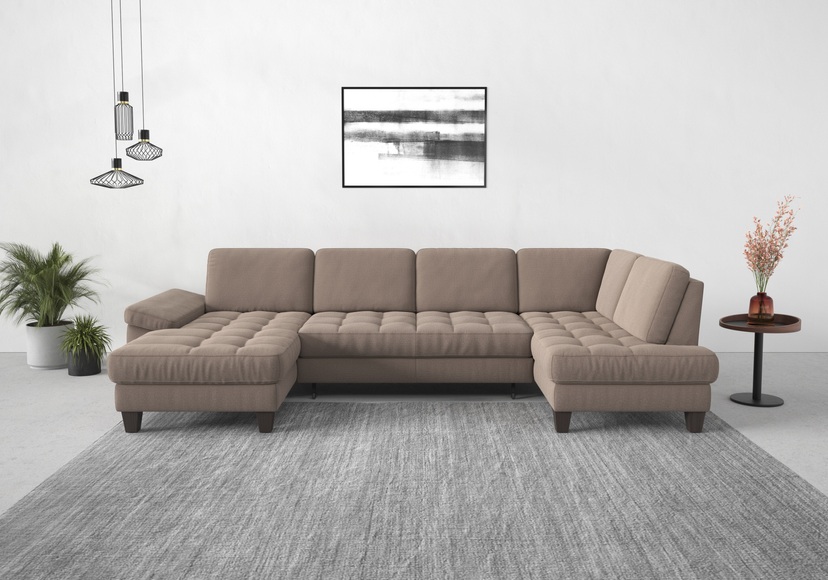 sit&more Wohnlandschaft, wahlweise mit Bettfunktion, Bettkasten, Sitztiefenverstellung