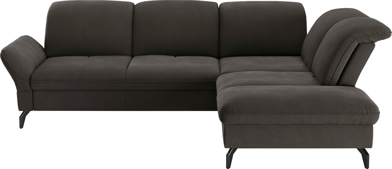 sit&more Ecksofa, Wahlweise mit Bett-, Kopfteil - und Armlehnfunktion, sowie Stauraum