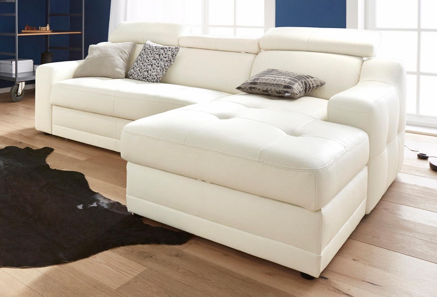 exxpo - sofa fashion Ecksofa, mit Köpf- bzw. Rückenverstellung, wahlweise mit Bettfunktion und Bettkasten
