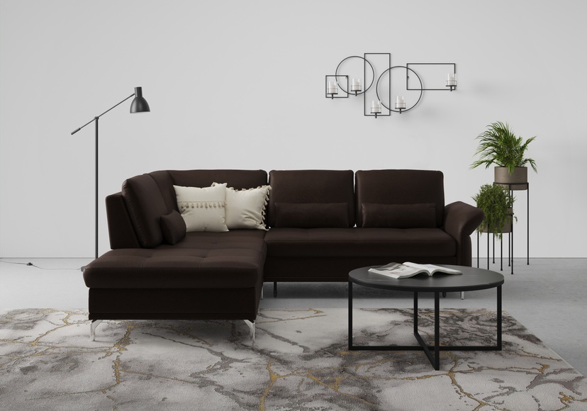 INOSIGN Ecksofa »Palm Beach«, Federkern, mit Sitztiefenverstellung, wahlweise mit Bettfunktion, Bettkasten und Armteilverstellung