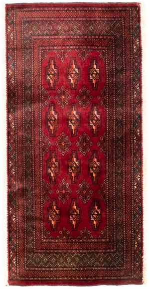 morgenland Wollteppich »Turkaman Teppich handgeknüpft rot«, rechteckig, 8 mm Höhe
