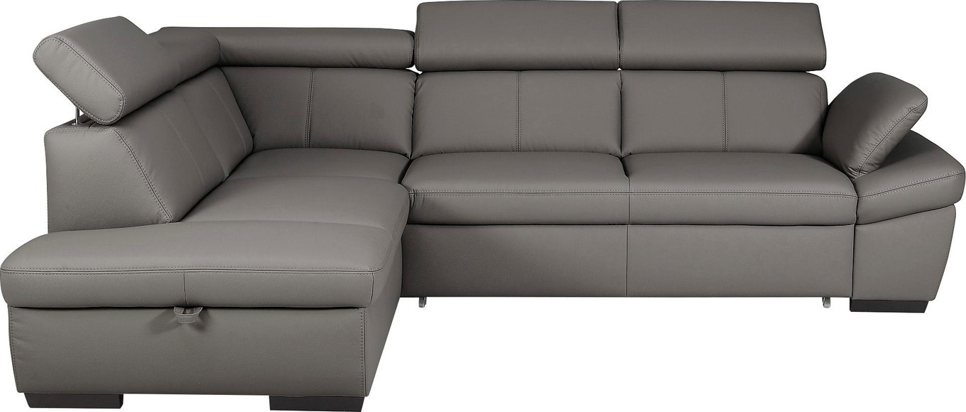 exxpo - sofa fashion Ecksofa, inklusive Kopfteil- und Armteilverstellung, wahlweise mit Bettfunktion und Bettkasten