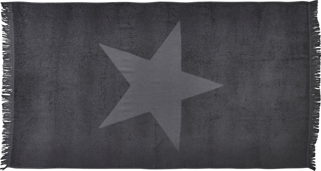 done.® Hamamtücher »Stern«, (1 St.), 90x160 cm, weiche & saugfähige Frottier-Innenseite, Uni Farben, mit Motiv & Fransen, ideal als Strandtuch