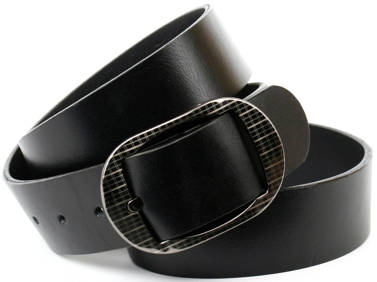 Anthoni Crown Vollleder Jeansgürtel in Schwarz