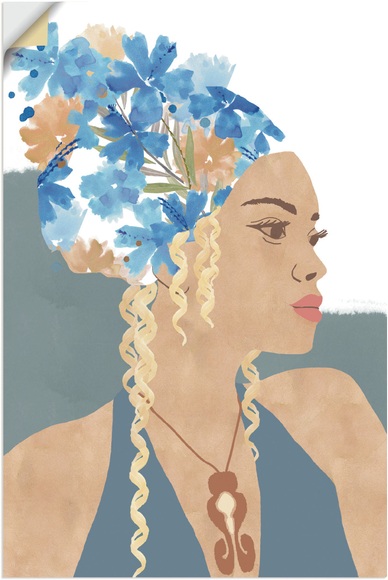 Artland Wandbild »Maia in voller Blüte«, Portrait, (1 St.), in vielen Grössen & Produktarten - Alubild / Outdoorbild für den Aussenbereich, Leinwandbild, Poster, Wandaufkleber / Wandtattoo auch für Badezimmer geeignet