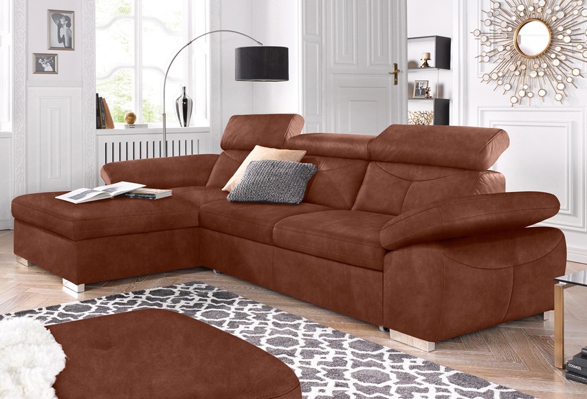 exxpo - sofa fashion Ecksofa, wahlweise mit Bettfunktion und Bettkasten