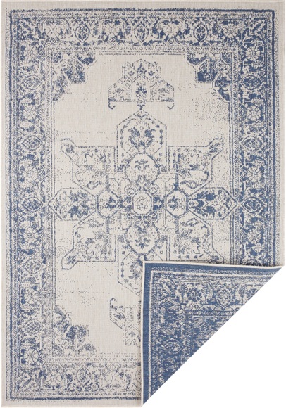 NORTHRUGS Teppich »Borbon«, rechteckig, 5 mm Höhe, In-und Outdoor geeignet, Wohnzimmer, Balkon, Terrasse, Garten, Robust, Pflegeleicht, Flachgewebe, Wendbar