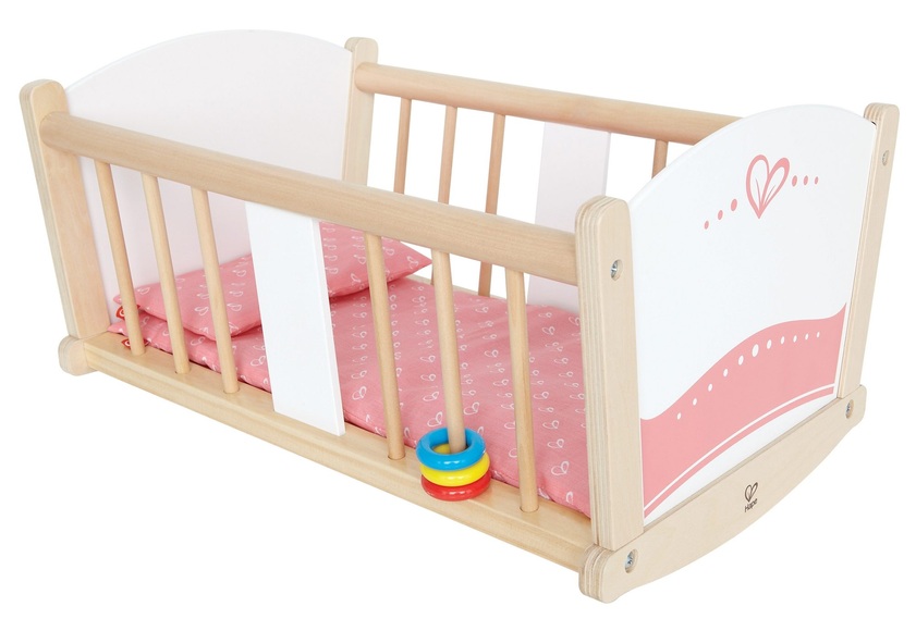 Hape Puppen-Schlummerwiege 3-teilig aus Holz