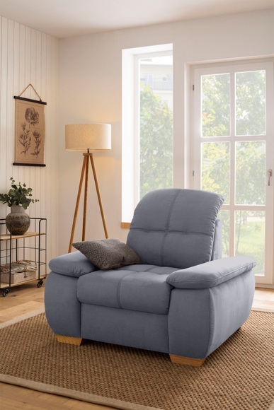 Home affaire Sessel »Lotus Home Luxus«, wahlweise mit Kopfteilverstellung und Aqua Clean-Bezug für leichte Reinigung mit Wasser, bis zu 140 kg belastbar
