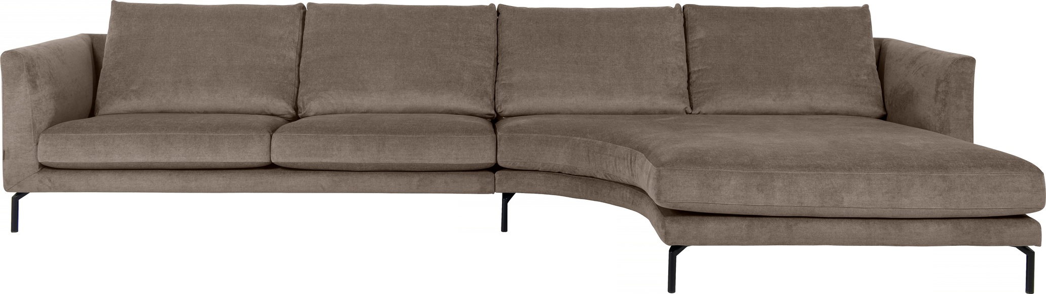 furninova Ecksofa »Francis Day«, mit abgerundetem Longchair, im skandinavischen Design