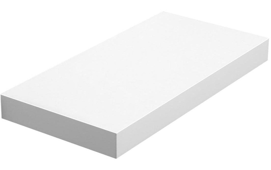 Vasagle - Wandregal, Schweberegal für Bilder, Deko, für Wohnzimmer, Küche, Flur, Schlafzimmer, Badezimmer, weiß LWS24WT