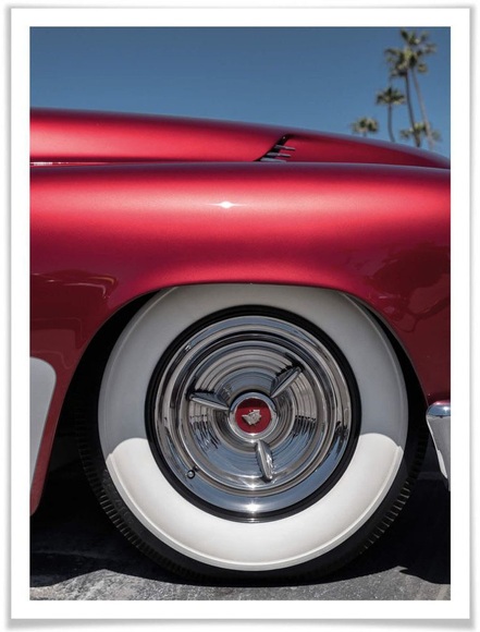 Wall-Art Poster »Vintage Auto Rot Retro Oldtimer«, Autos, (1 St.)