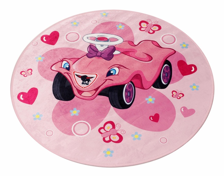 Kinderteppich, »Bobby Car 101«, Bobby Car, rund, Höhe 6 mm, gedruckt