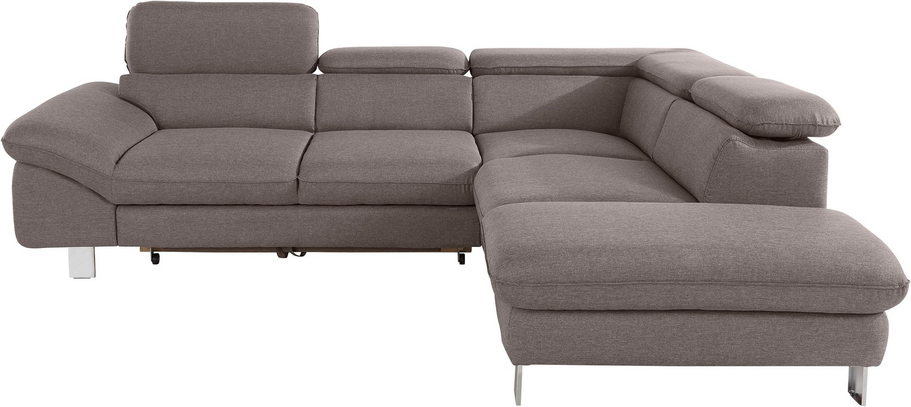 COTTA Ecksofa, mit Kopf- bzw. Rückenverstellung, wahlweise mit Bettfunktion und Bettkasten