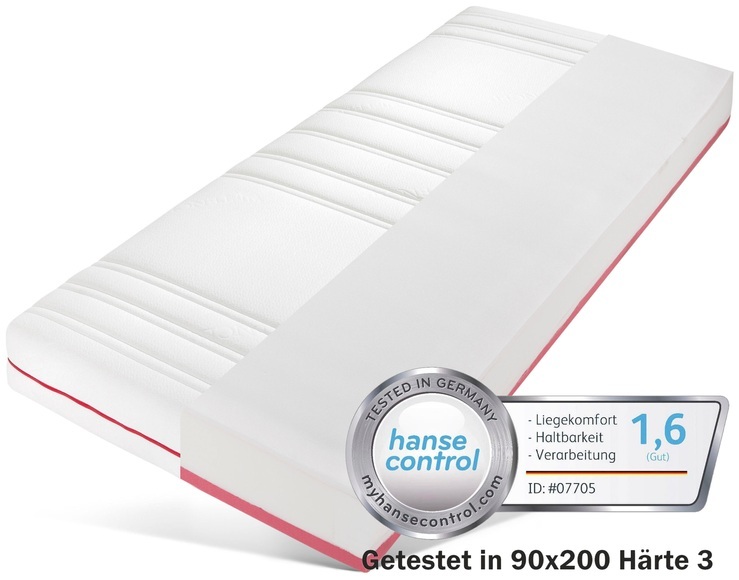 BeSports Taschenfederkernmatratze »Active Flex«, 22 cm cm hoch, 480 Federn, (1 St.), Matratze in 90x200 cm und weiteren Grössen erhältlich, Wendematratze