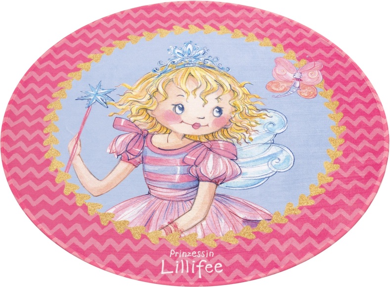 Kinderteppich, »LI-110«, Prinzessin Lillifee, rund, Höhe 6 mm, gedruckt