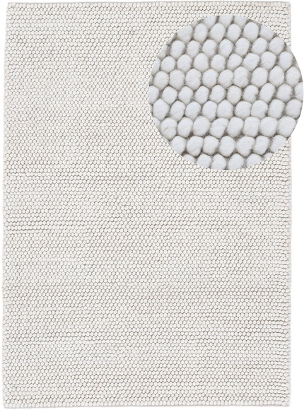 carpetfine Teppich »Calo«, rechteckig, 16 mm Höhe, Handweb Teppich, Uni Farben, meliert, handgewebt, 70% Wolle