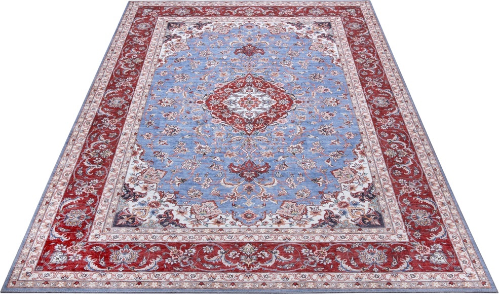 NOURISTAN Designteppich »Medaillon Ava«, rechteckig, 7 mm Höhe, Klassischer Teppich, Orient Optik, Vintage Design, Gekettelt, Wohnzimmer, Schlafzimmer, Robust, Pflegeleicht