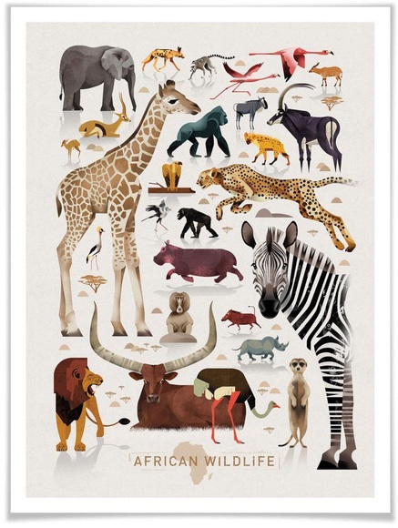 Wall-Art Poster »Africa«, Afrika, (1 St.), Poster, Wandbild, Bild, Wandposter