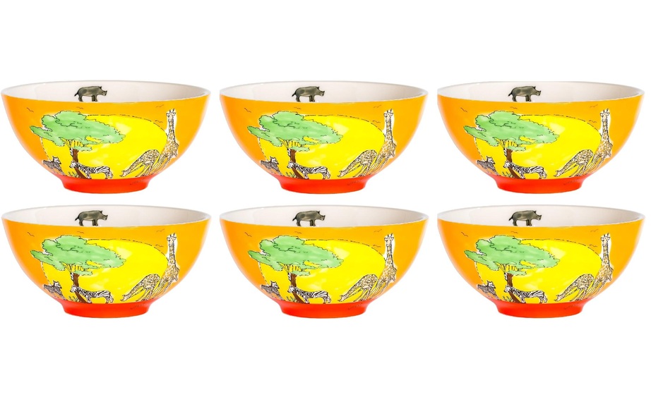 Mila Schale »Afrika 6 Stück, Orange«, aus Keramik