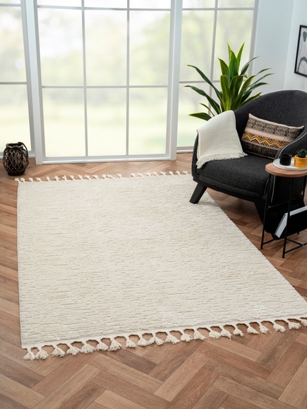Myflair Möbel & Accessoires Hochflor-Teppich »Moroccan Pureness«, rund, moderner Teppich, Uni Farben, flauschig weich durch Hochflor