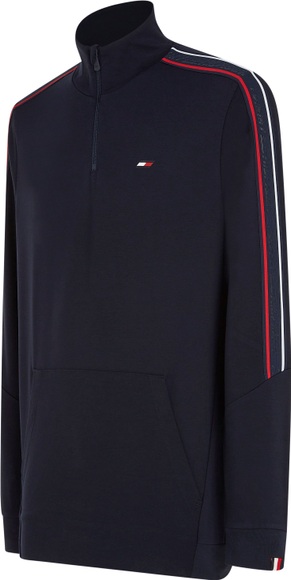 Tommy Hilfiger Sport Longsweatshirt »TEXTURED TAPE 1/4 ZIP«, mit Tommy Hilfiger Logoband an den Schultern und Oberarmen