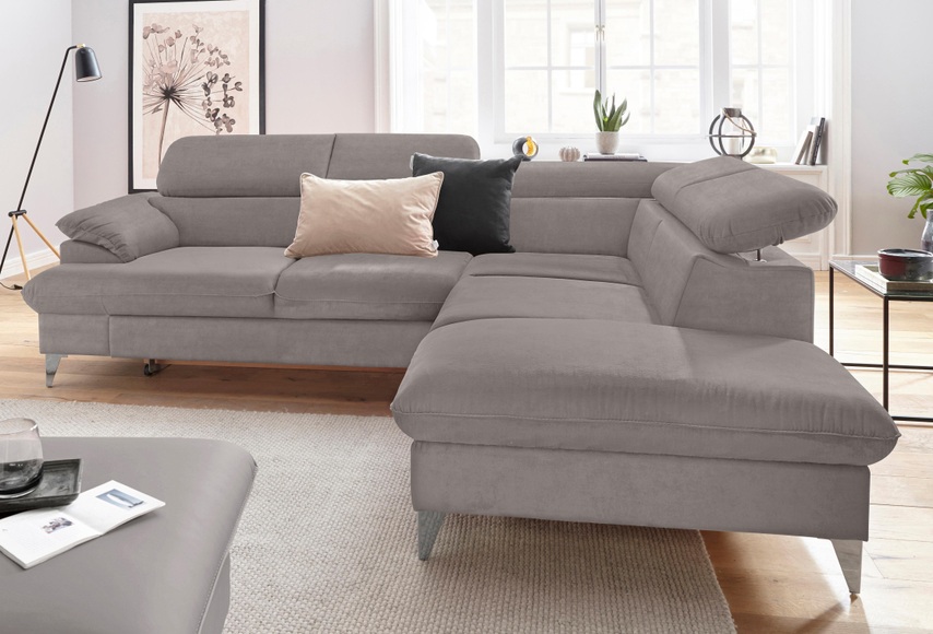 COTTA Ecksofa »Caluso«, inklusive Kopfteilverstellung, wahlweise mit Bettfunktion
