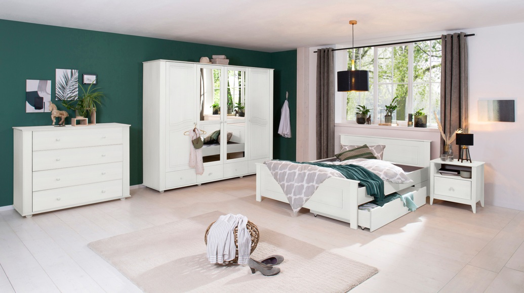 Home affaire Einzelbett »Deborah«, aus Kiefer massiv, in deversen Breiten