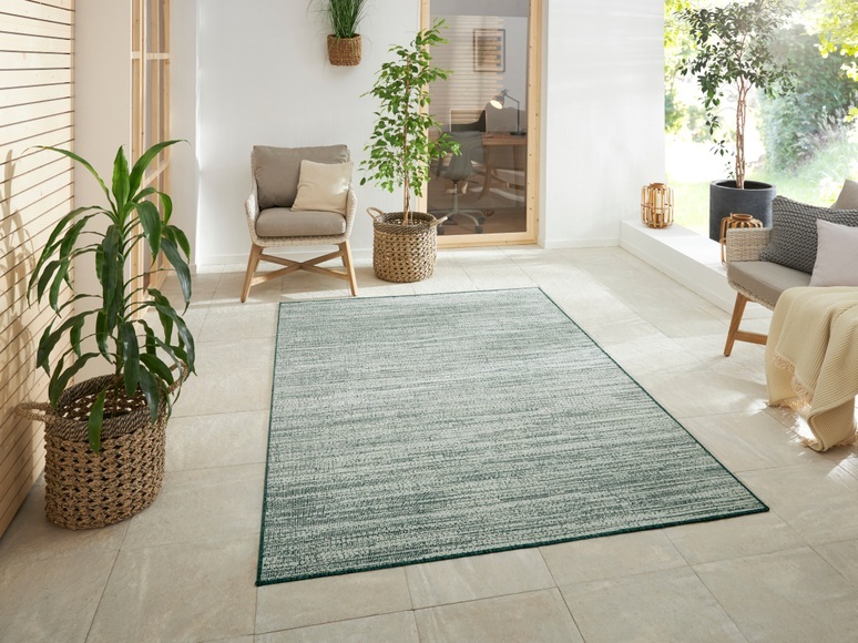 ELLE DECORATION Teppich »Mèlange«, rechteckig, 5 mm Höhe, In/- Outdoor geeignet, Wendeteppich, Meliert, Wohnzimmer, Balkon, Terrasse, Garten, Robust, Pflegeleicht, Flachgewebe