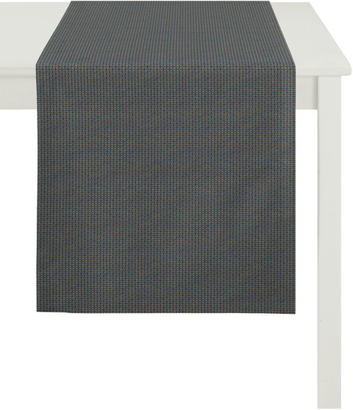 APELT - Tischläufer STIG - Polyester/Viskose/ - blau - 48/140 cm