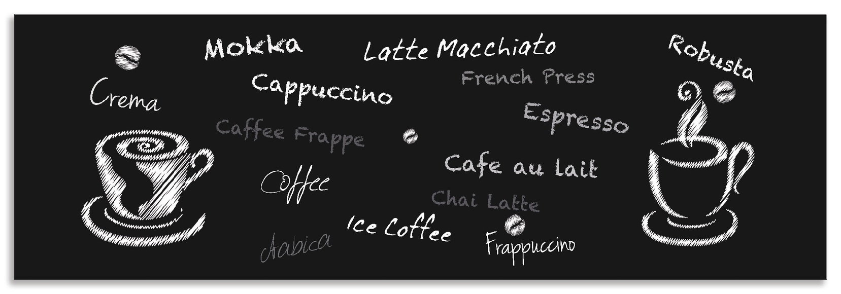 Artland Küchenrückwand »Kaffee. Designelemente auf einer Tafel«