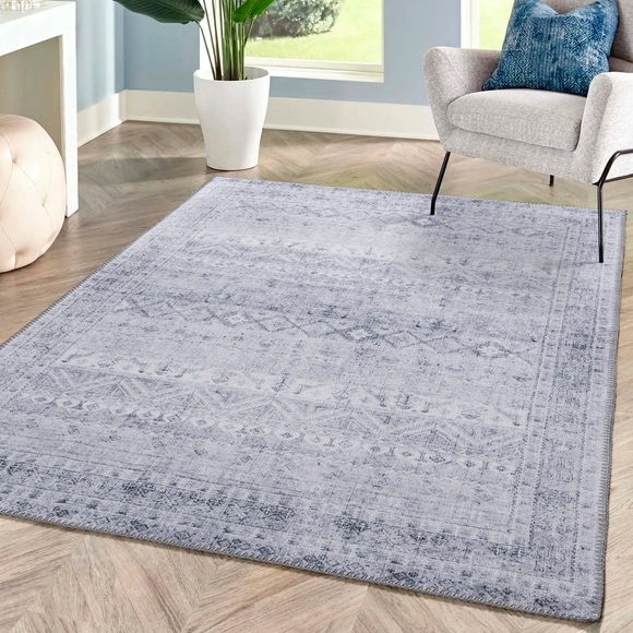 Sehrazat Teppich »Vintage 3560«, rechteckig, Kurzflor, waschbar, Chenille mit Baumwolle, Wohnzimmer