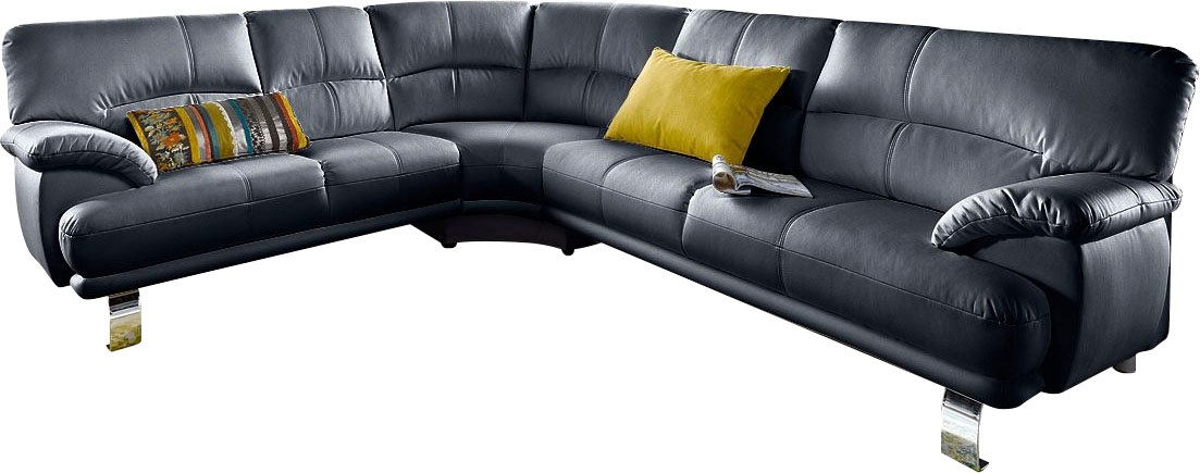 TRENDMANUFAKTUR Ecksofa, mit langem Schenkel