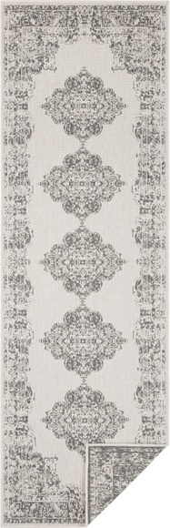 freundin Home Collection Läufer »Camella«, rechteckig, 5 mm Höhe, In-und Outdoor geeignet, Wohnzimmer, Balkon, Terrasse, Garten, Robust, Pflegeleicht, Flachgewebe, Wendbar