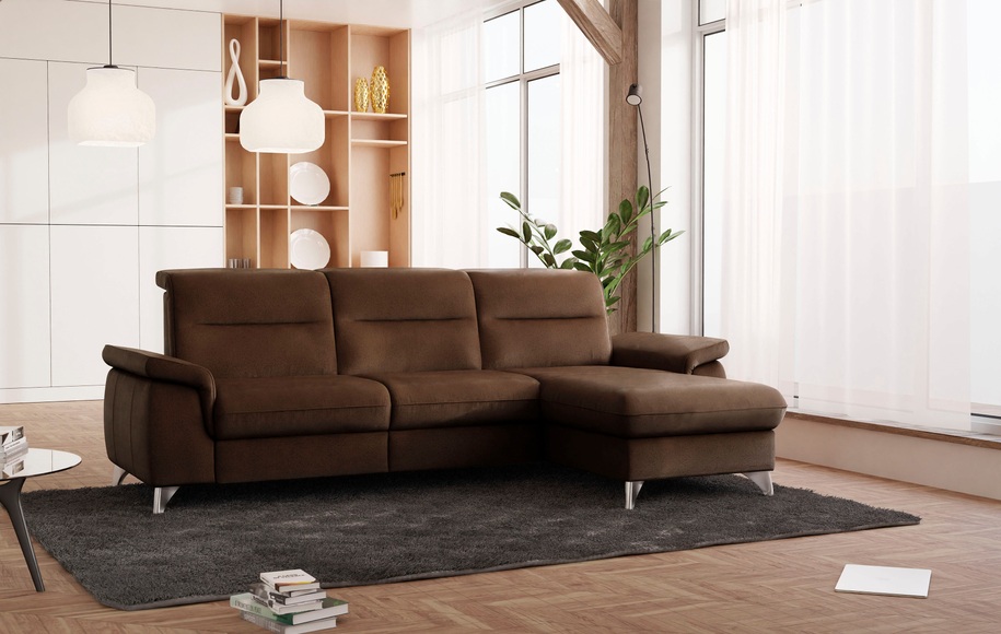 SCHÖNER WOHNEN LAMINAT Ecksofa, wahlweise mit motorischer Relaxfunktion