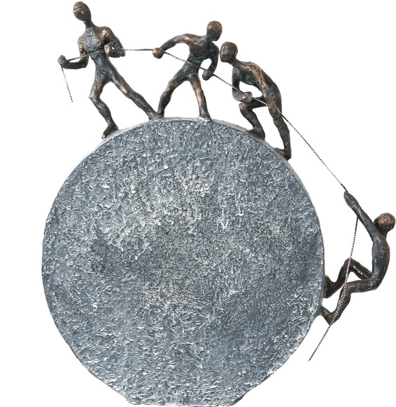 Casablanca by Gilde Dekofigur »Skulptur Lifting«, Dekoobjekt, Höhe 36 cm, mit Spruchanhänger, Wohnzimmer