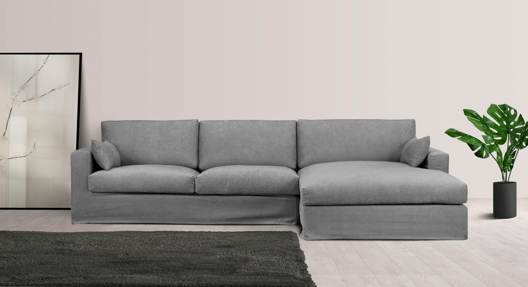 LeGer Home by Lena Gercke Ecksofa »Sölve«, mit optischer Husse, weicher Sitzkomfort