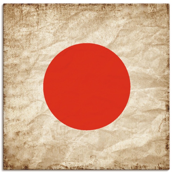 Artland Wandbild »Japanische Flagge Japan Symbol«