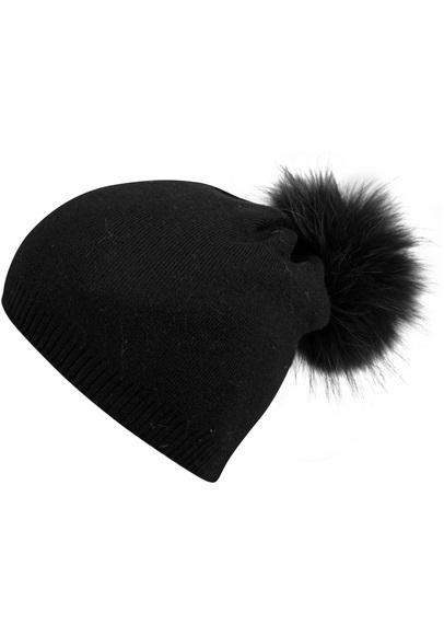Capelli New York Bommelmütze, Strickmütze im Oversize-Look mit Fellimitat-Bommel