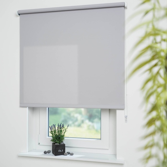 Liedeco Seitenzugrollo »Uni«, Lichtschutz, mit Bohren, freihängend, Welle 36 mm stabiler Kettenzug